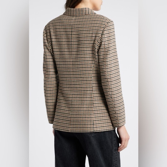 RAG & BONE Drew Houndstooth Blazer Multi Tan Academia NWT - Picture 6 of 13